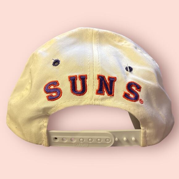 Vtg Phoenix Suns NBA 1990s The G Cap Two Tone Adjustable Snapback Cap NEW White - Picture 2 of 3